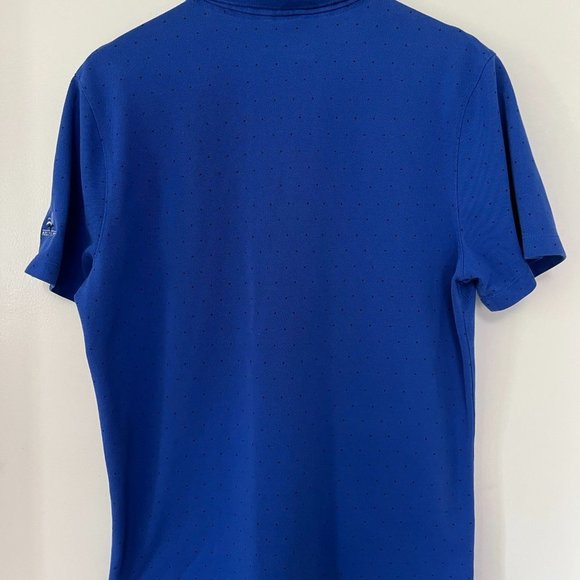 Nike Golf Dri Fit Men's Polo Shirt Size L Dotted Dark Short Sleeve - Picture 6 of 6